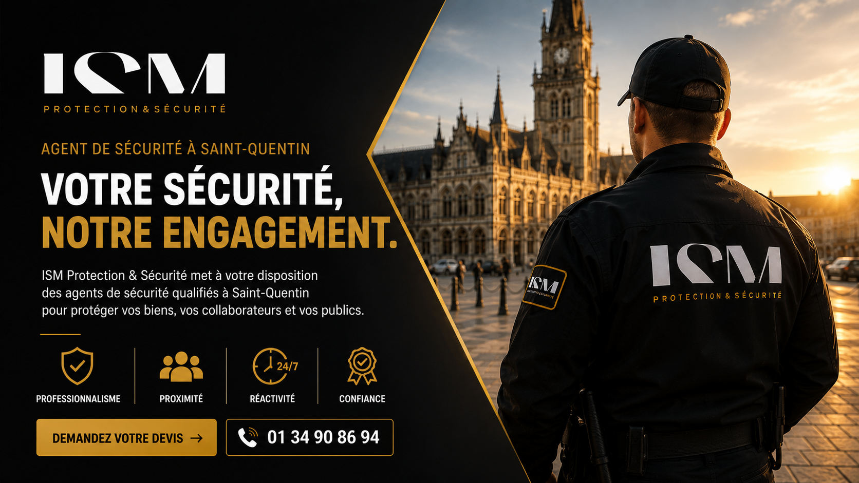 Agent de sécurité ISM Protection et Sécurité à Saint-Quentin 02100